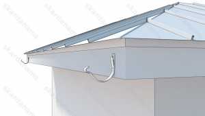 Attaching hanger to the eave.