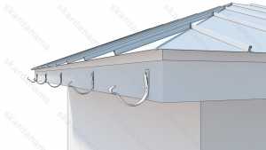 Gutter hanger required 900mm required distance.