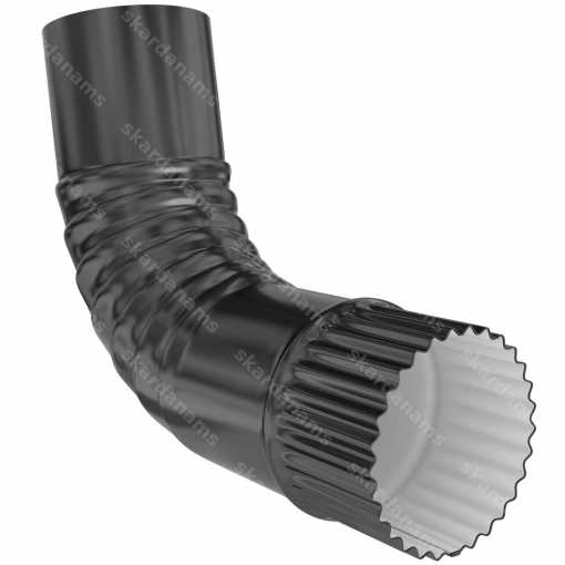 Elbow, A Ø120 with upper joint. Round rainwater system element.